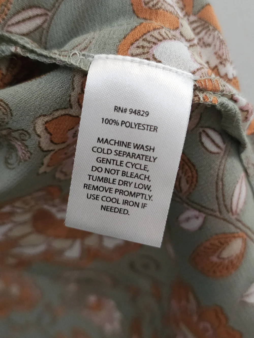 Derek Heart Light Sage & Peach Floral Kimono Womens Medium Open Front Flowy - Picture 5 of 9